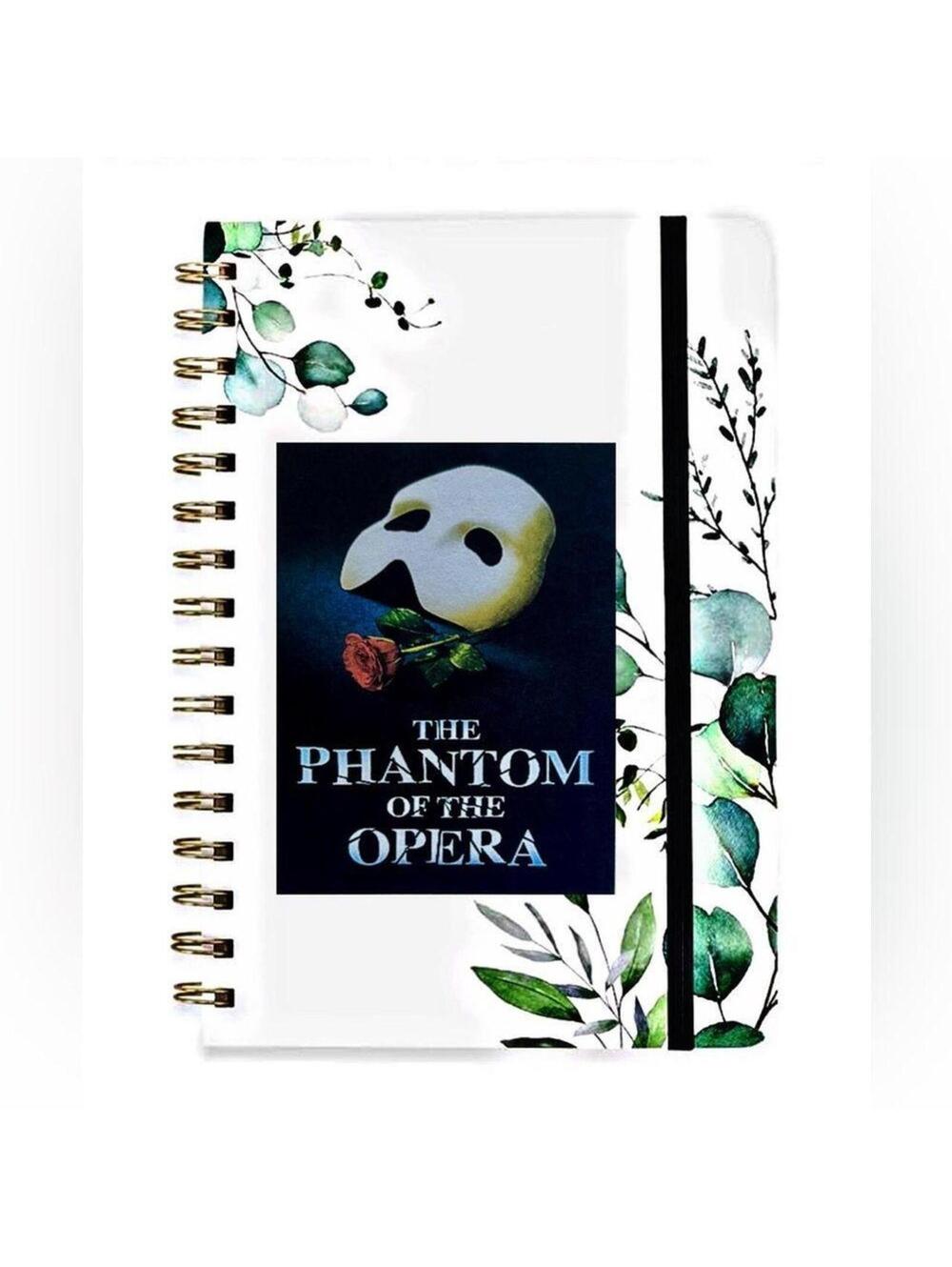 The Phantom of the Opera Themed Spiral Bound Notebook with E